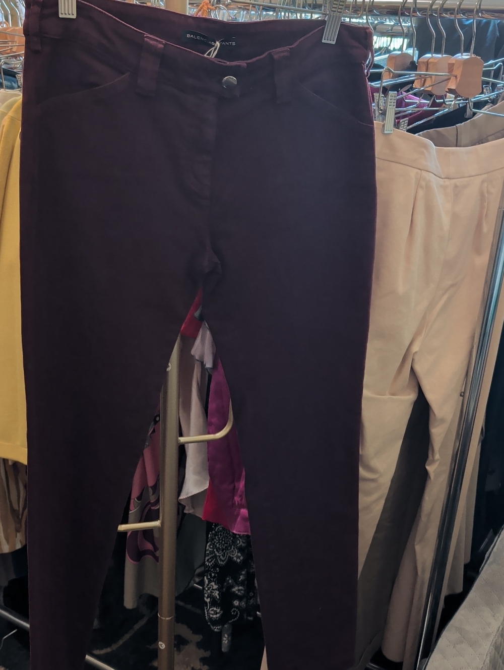 Balenciaga Deep Plum Skinny Women's Pants